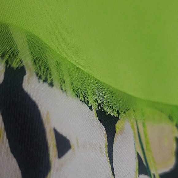 Tahari Sleeveless Sheath Floral Dress Multicolor Neon Green Blue Black Cotton 6 - Picture 6 of 16